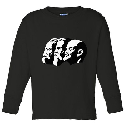 Karl Marx Friedrich Engels Vladimir Lenin Sovi8 Propaganda Toddler Long Sleeve Shirt