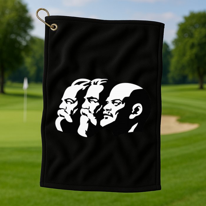 Karl Marx Friedrich Engels Vladimir Lenin Sovi8 Propaganda Golf Towel