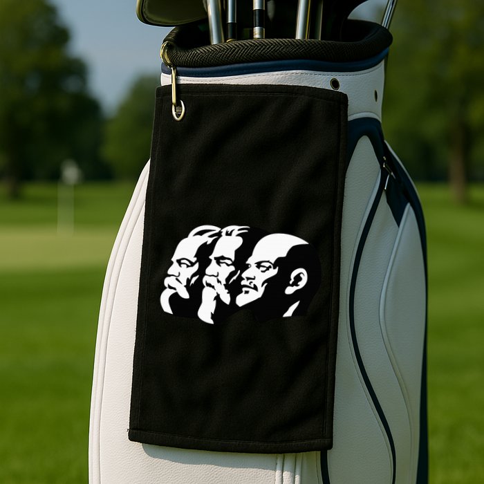 Karl Marx Friedrich Engels Vladimir Lenin Sovi8 Propaganda Golf Towel