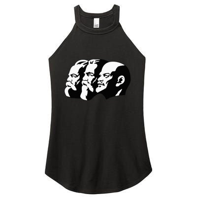 Karl Marx Friedrich Engels Vladimir Lenin Sovi8 Propaganda Women's Perfect Tri Rocker Tank