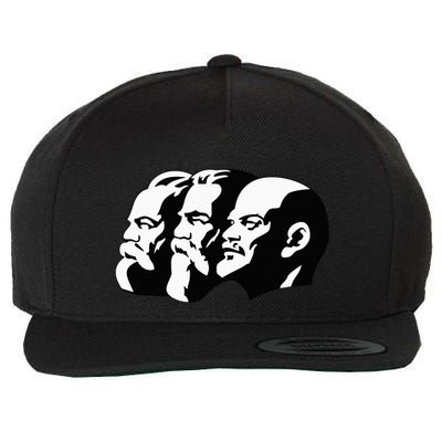 Karl Marx Friedrich Engels Vladimir Lenin Sovi8 Propaganda Wool Snapback Cap