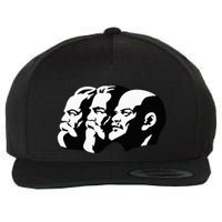 Karl Marx Friedrich Engels Vladimir Lenin Sovi8 Propaganda Wool Snapback Cap