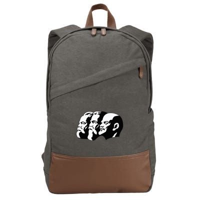 Karl Marx Friedrich Engels Vladimir Lenin Sovi8 Propaganda Cotton Canvas Backpack