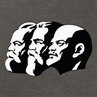 Karl Marx Friedrich Engels Vladimir Lenin Sovi8 Propaganda Cotton Canvas Backpack