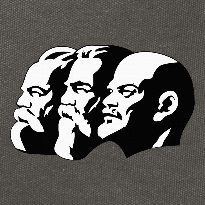 Karl Marx Friedrich Engels Vladimir Lenin Sovi8 Propaganda Cotton Canvas Backpack