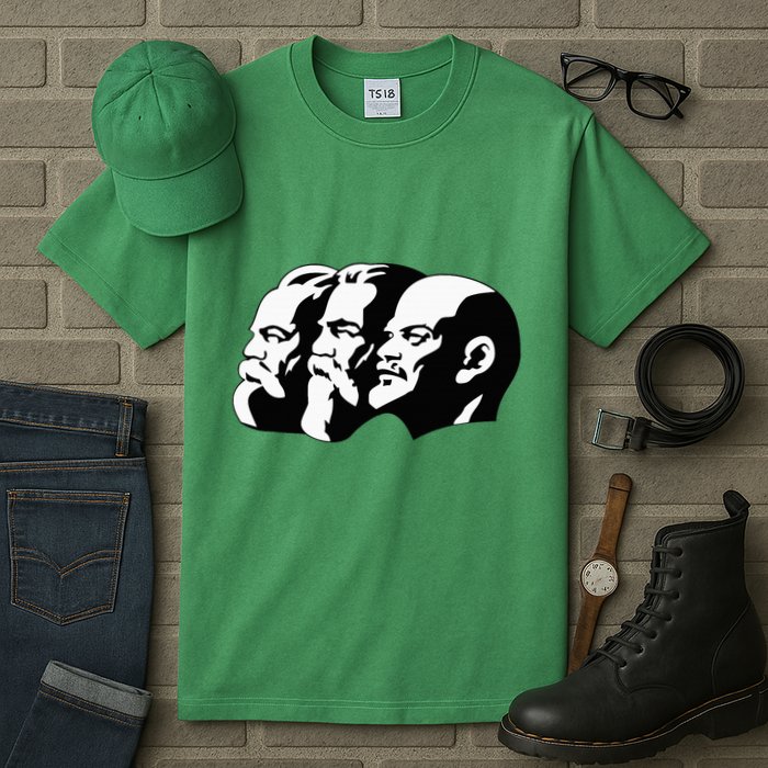Karl Marx Friedrich Engels Vladimir Lenin Sovi8 Propaganda Tall T-Shirt
