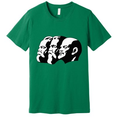 Karl Marx Friedrich Engels Vladimir Lenin Sovi8 Propaganda Premium T-Shirt