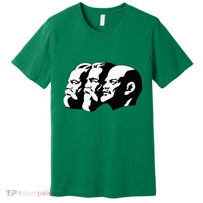Karl Marx Friedrich Engels Vladimir Lenin Sovi8 Propaganda Premium T-Shirt