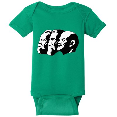 Karl Marx Friedrich Engels Vladimir Lenin Sovi8 Propaganda Baby Bodysuit