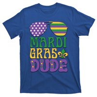 Kids Mardi Gras Dude Funny Vintage American Flag Sunglasses Gift T-Shirt