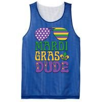 Kids Mardi Gras Dude Funny Vintage American Flag Sunglasses Gift Mesh Reversible Basketball Jersey Tank