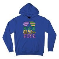 Kids Mardi Gras Dude Funny Vintage American Flag Sunglasses Gift Tall Hoodie