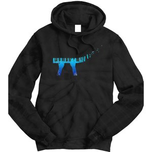 Keyboards Musician Gift Idea Pianist Music Piano Tie Dye Hoodie