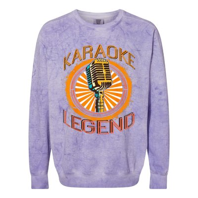 Karaoke Music Gifts Sing Music Bar Singer Karaoke Legend Colorblast Crewneck Sweatshirt