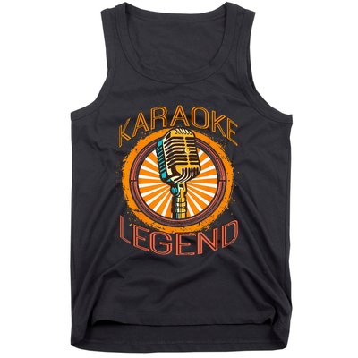 Karaoke Music Gifts Sing Music Bar Singer Karaoke Legend Tank Top