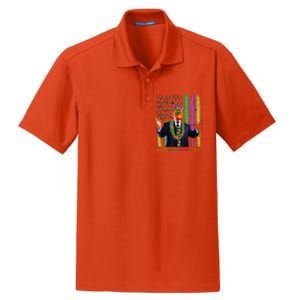 Keep Mardi Gras Great Funny Trump Mardi Gras 2025 Flag Dry Zone Grid Polo