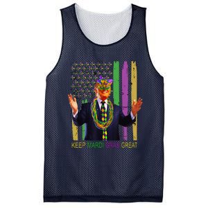 Keep Mardi Gras Great Funny Trump Mardi Gras 2025 Flag Mesh Reversible Basketball Jersey Tank