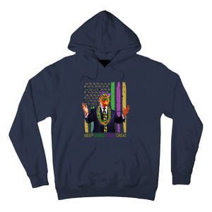 Keep Mardi Gras Great Funny Trump Mardi Gras 2025 Flag Tall Hoodie