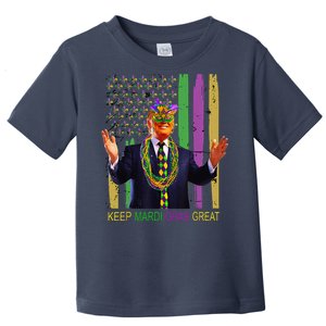 Keep Mardi Gras Great Funny Trump Mardi Gras 2025 Flag Toddler T-Shirt