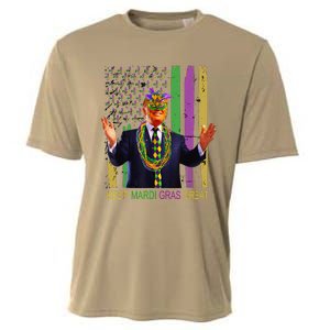 Keep Mardi Gras Great Funny Trump Mardi Gras 2025 Flag Cooling Performance Crew T-Shirt