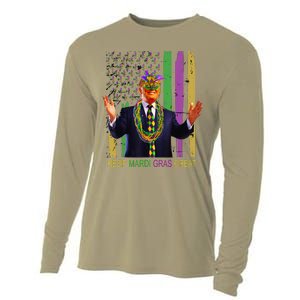 Keep Mardi Gras Great Funny Trump Mardi Gras 2025 Flag Cooling Performance Long Sleeve Crew