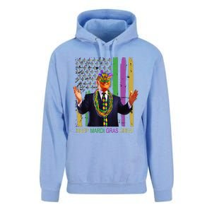 Keep Mardi Gras Great Funny Trump Mardi Gras 2025 Flag Unisex Surf Hoodie