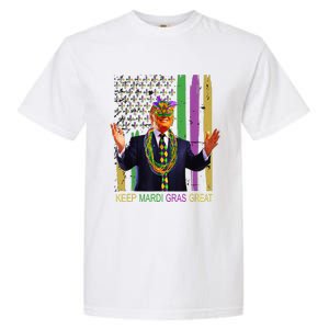 Keep Mardi Gras Great Funny Trump Mardi Gras 2025 Flag Garment-Dyed Heavyweight T-Shirt