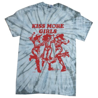 Kiss More Girl Funny Lesbian Bisexual Pride Tie-Dye T-Shirt