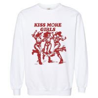 Kiss More Girl Funny Lesbian Bisexual Pride Garment-Dyed Sweatshirt