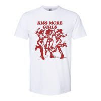 Kiss More Girl Funny Lesbian Bisexual Pride Softstyle CVC T-Shirt