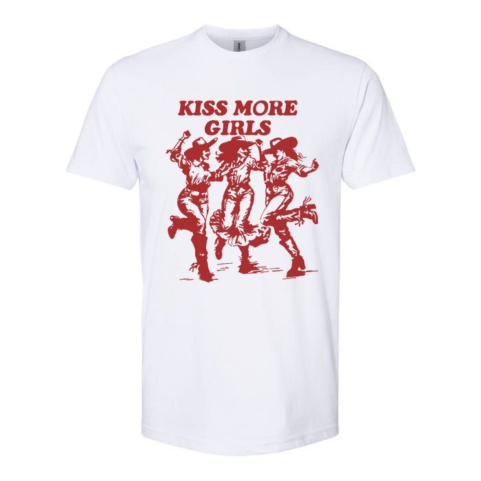 Kiss More Girl Funny Lesbian Bisexual Pride Softstyle CVC T-Shirt