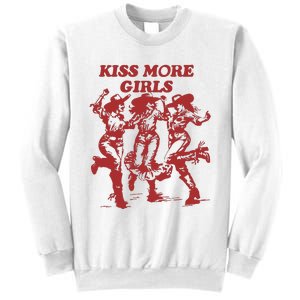 Kiss More Girl Funny Lesbian Bisexual Pride Sweatshirt