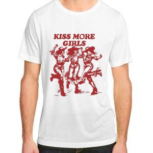 Kiss More Girl Funny Lesbian Bisexual Pride Adult ChromaSoft Performance T-Shirt