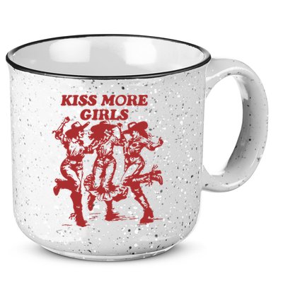 Kiss More Girl Funny Lesbian Bisexual Pride 15oz Campfire Ceramic Mug