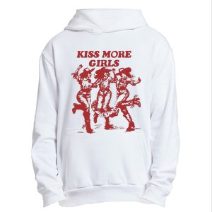 Kiss More Girl Funny Lesbian Bisexual Pride Urban Pullover Hoodie