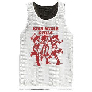 Kiss More Girl Funny Lesbian Bisexual Pride Mesh Reversible Basketball Jersey Tank