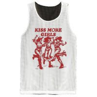 Kiss More Girl Funny Lesbian Bisexual Pride Mesh Reversible Basketball Jersey Tank