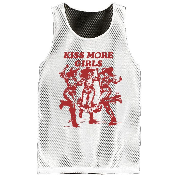 Kiss More Girl Funny Lesbian Bisexual Pride Mesh Reversible Basketball Jersey Tank