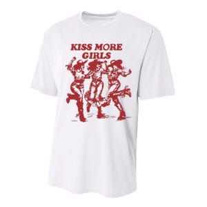 Kiss More Girl Funny Lesbian Bisexual Pride Performance Sprint T-Shirt