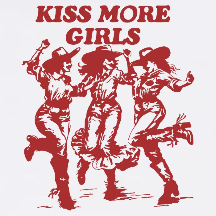 Kiss More Girl Funny Lesbian Bisexual Pride Youth Performance Sprint T-Shirt