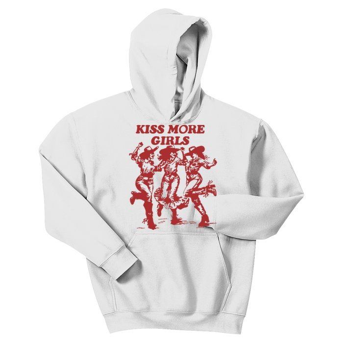 Kiss More Girl Funny Lesbian Bisexual Pride Kids Hoodie