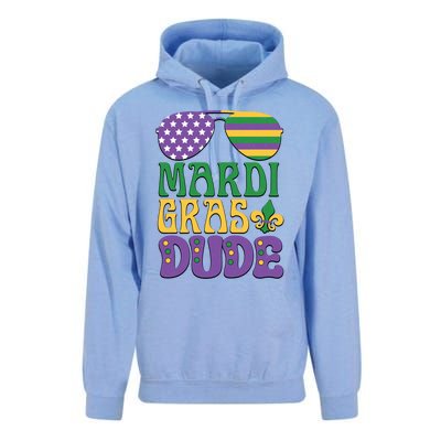 Kids Mardi Gras Dude Funny Vintage American Flag Sunglasses Gift Unisex Surf Hoodie