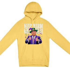 Keep Mardi Gras Great Trump Mardi Gras 2025 Flag Usa Funny Premium Pullover Hoodie