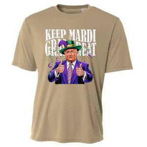 Keep Mardi Gras Great Trump Mardi Gras 2025 Flag Usa Funny Cooling Performance Crew T-Shirt