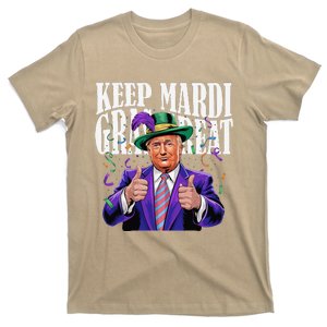 Keep Mardi Gras Great Trump Mardi Gras 2025 Flag Usa Funny T-Shirt