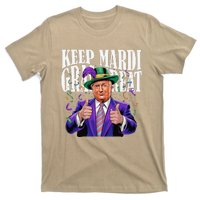 Keep Mardi Gras Great Trump Mardi Gras 2025 Flag Usa Funny T-Shirt