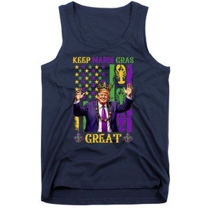 Keep Mardi Gras Great Funny Trump Mardi Gras 2025 Tank Top