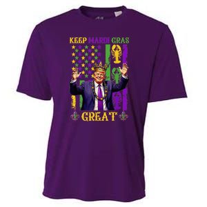 Keep Mardi Gras Great Funny Trump Mardi Gras 2025 Cooling Performance Crew T-Shirt