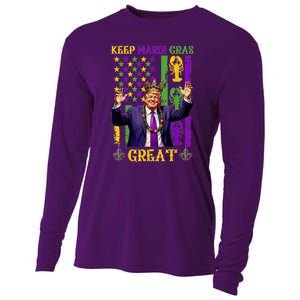 Keep Mardi Gras Great Funny Trump Mardi Gras 2025 Cooling Performance Long Sleeve Crew