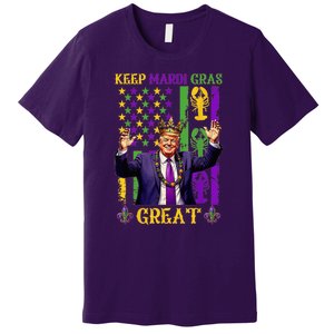 Keep Mardi Gras Great Funny Trump Mardi Gras 2025 Premium T-Shirt